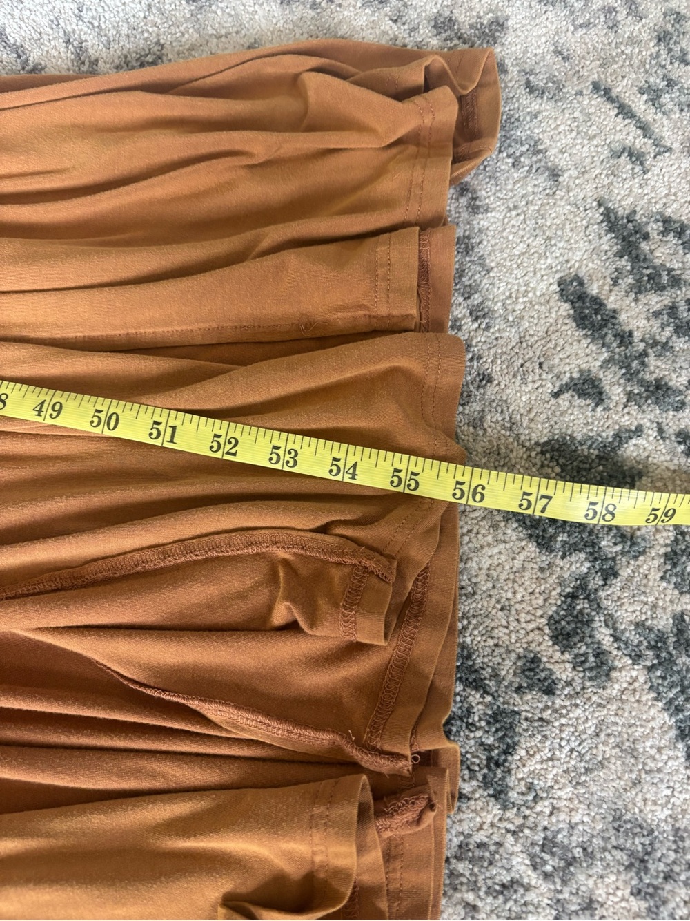 Women’s Maxi Dress in Mustard with Lace Trim - Picture 7 of 8